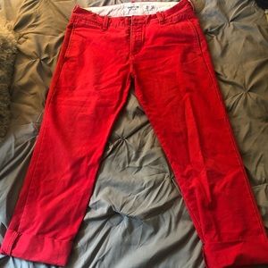 Men’s red a&f chino/ khaki pants